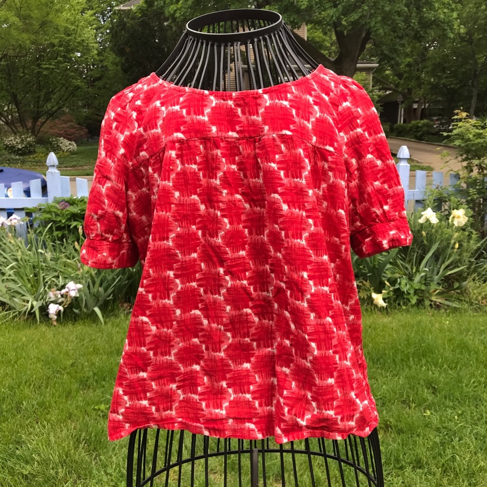Anthropologie brand Fei cotton retro-inspired top
